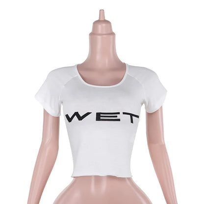 Women's Sheer Racerback Tank Top Letter Print Y2K Slim Fit Summer Vest