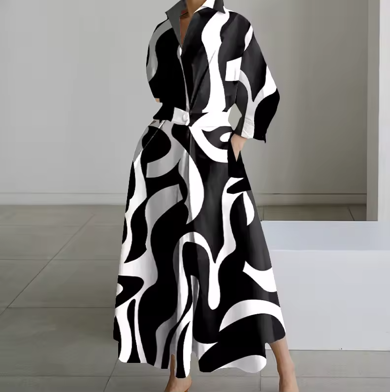 Elegant Button-Down Shirt Dress with Cinched Waist - Seldom Seen Styles