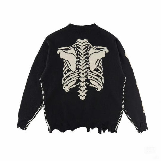 SAINT Mxxxxxx WOOL SWEATER / SKELETON / BLACK - Seldom Seen Styles