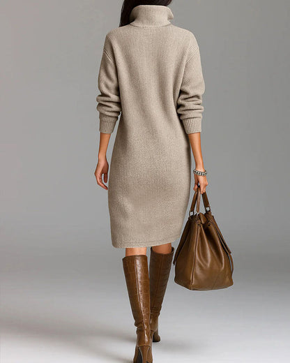 Elegant Pullover Knit Midi Dress