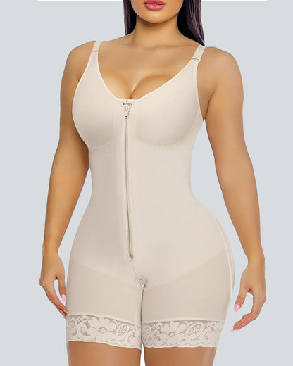 Women's Tummy Control Butt Lifter Shapewear Zipper Crotch Fajas Colombianas Slimming Body Shaper