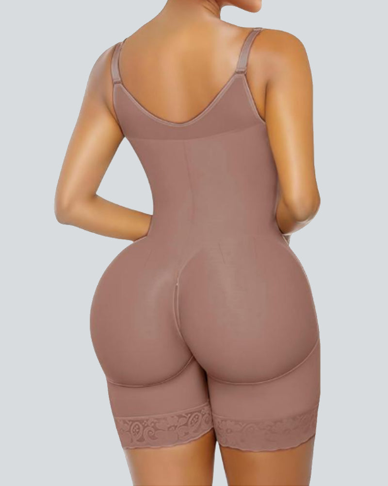 Women's Tummy Control Butt Lifter Shapewear Zipper Crotch Fajas Colombianas Slimming Body Shaper