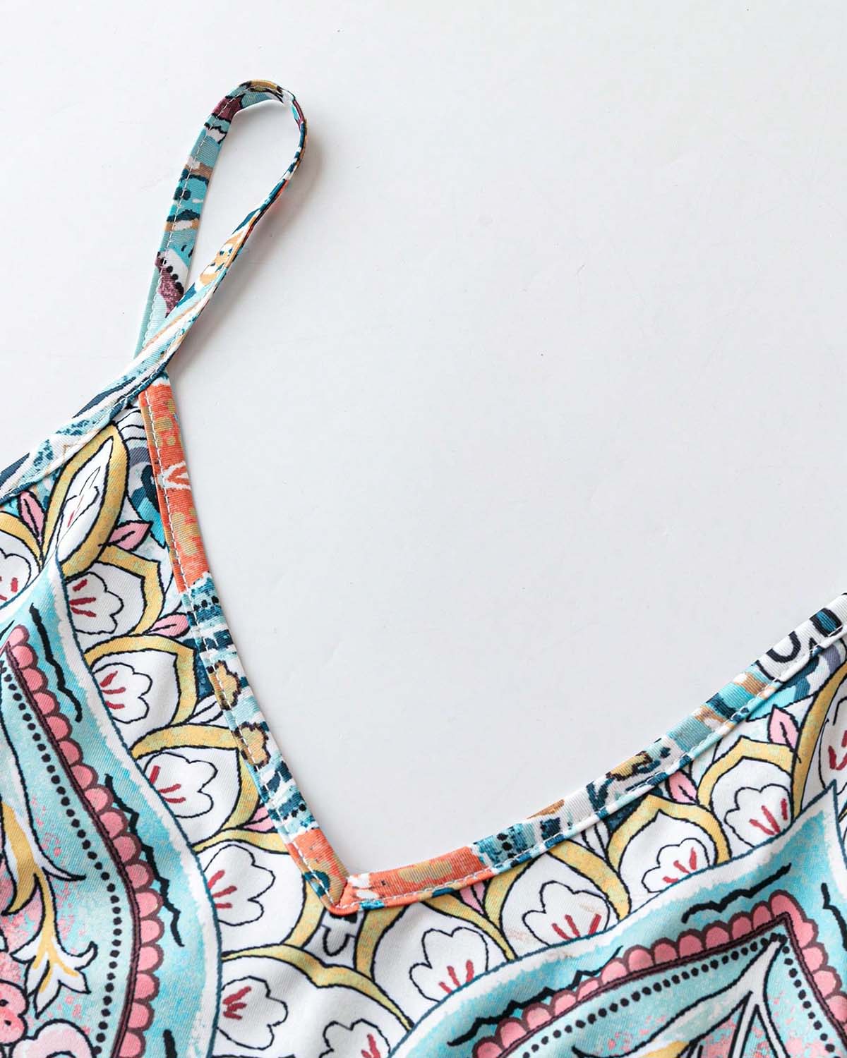 Women's Summer Paisley Floral Maxi Dress V Neck Loose Flowy Vacation Boho Long Sundress - Seldom Seen Styles