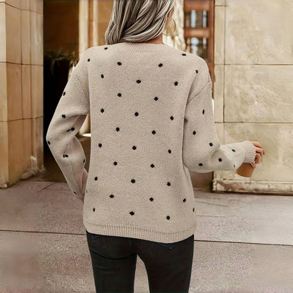 STELLA - PULL EN MAILLE À POIS