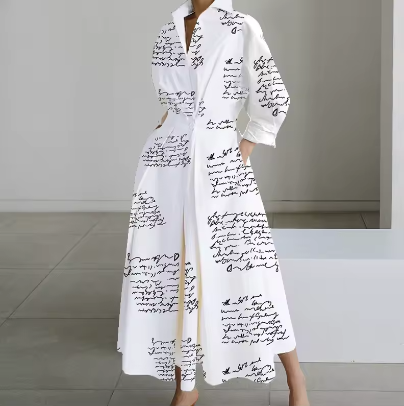 Elegant Button-Down Shirt Dress with Cinched Waist - Seldom Seen Styles
