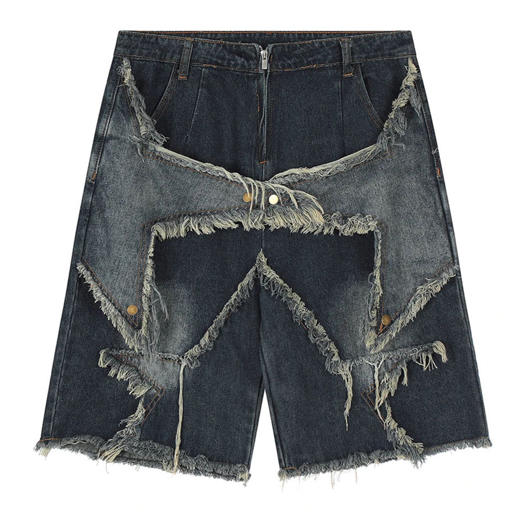 Star Denim Shorts - Seldom Seen Styles