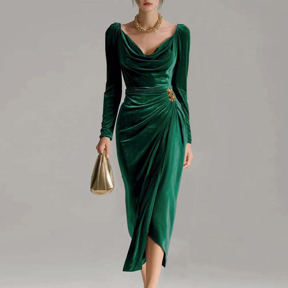 Salma™ | Elegant Midi Dress - Seldom Seen Styles