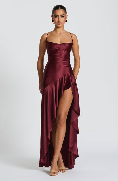 Samira Maxikleid - Cherry Lacquer