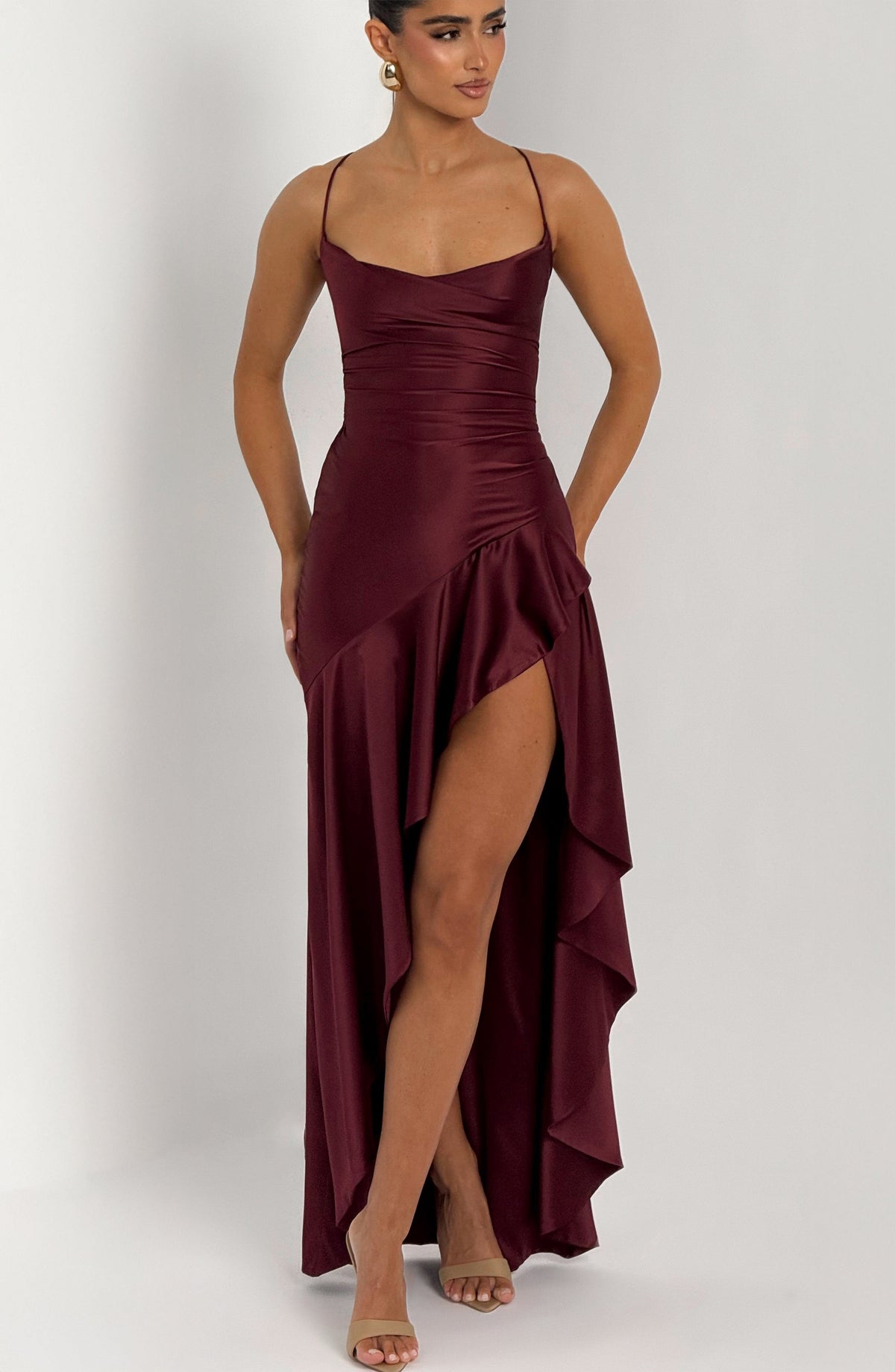 Samira Maxi Dress - Cherry Lacquer - Seldom Seen Styles