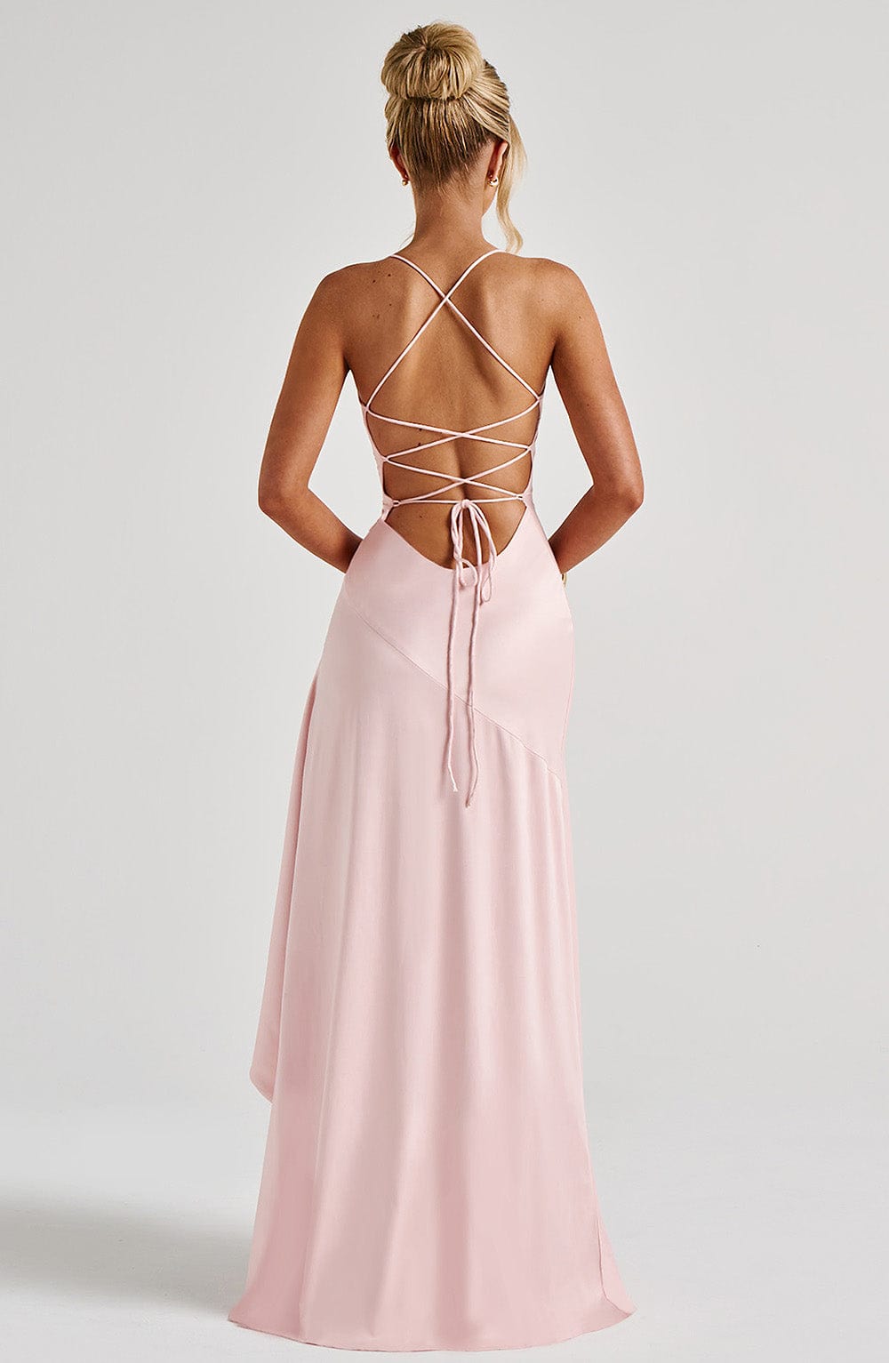 Satin Bridesmaid Dresses 2026 Long Spaghetti Straps Ruffles Prom Formal Dresses with Slit - Seldom Seen Styles