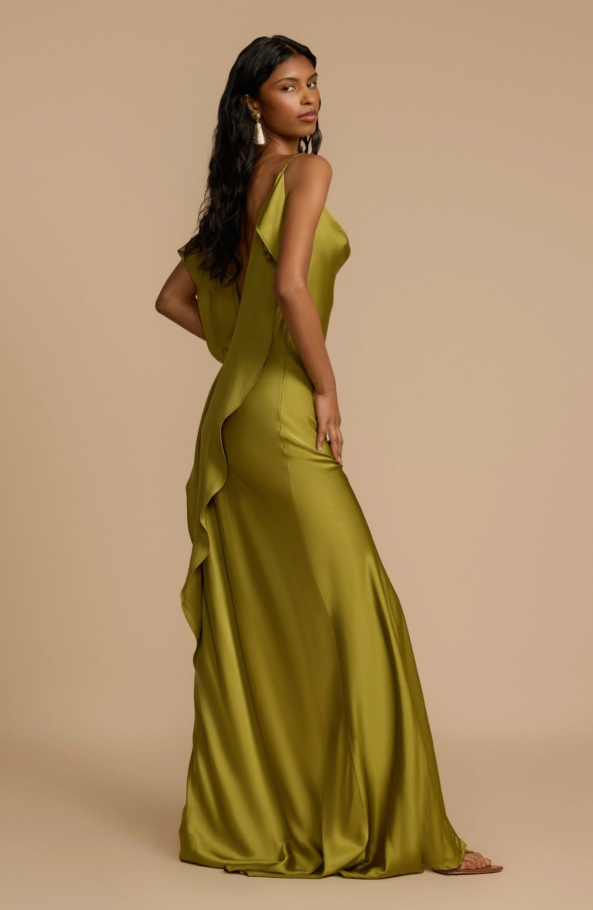Satin Side High Slit Maxi Dress - Seldom Seen Styles