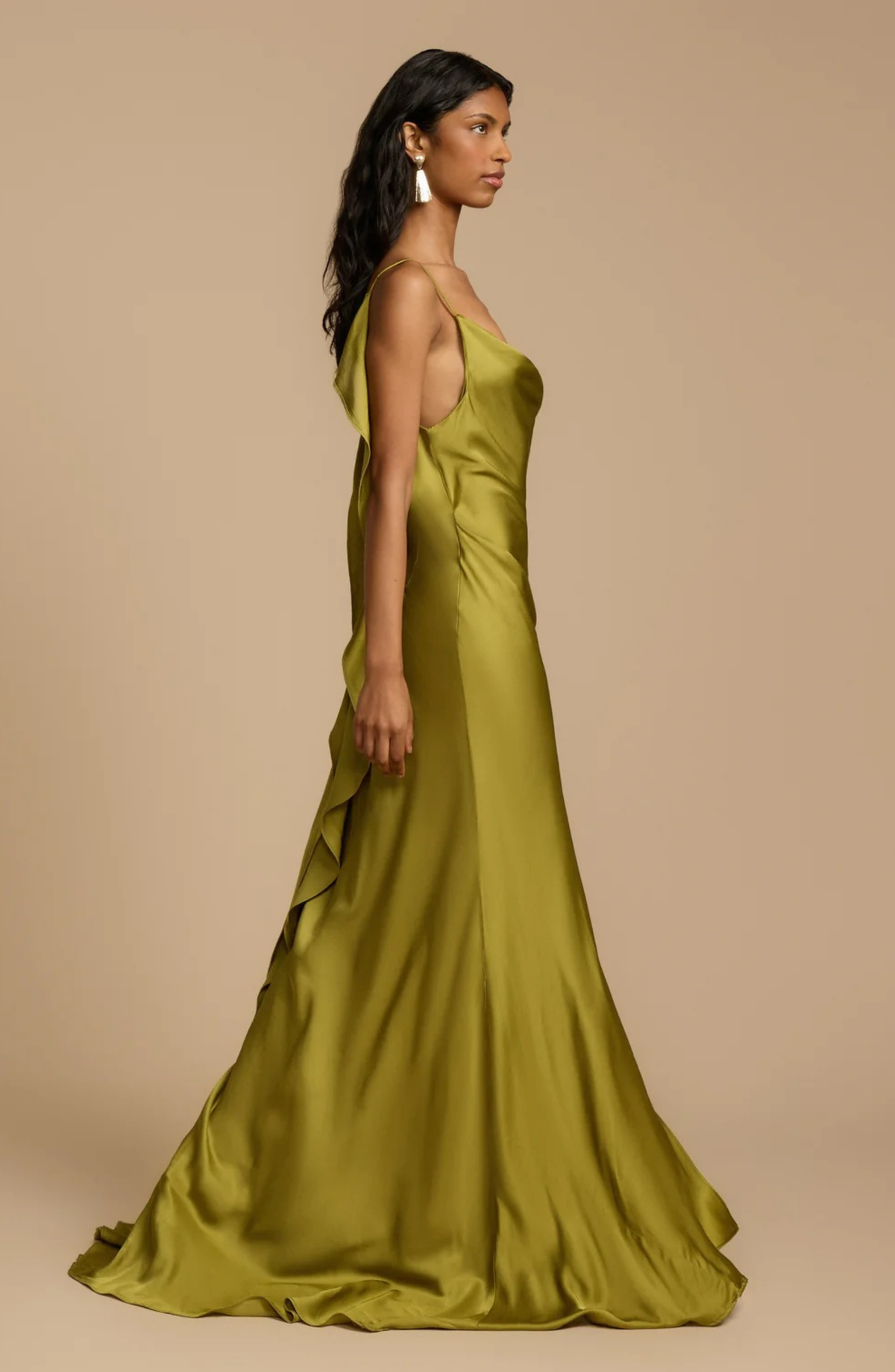Satin Side High Slit Maxi Dress - Seldom Seen Styles