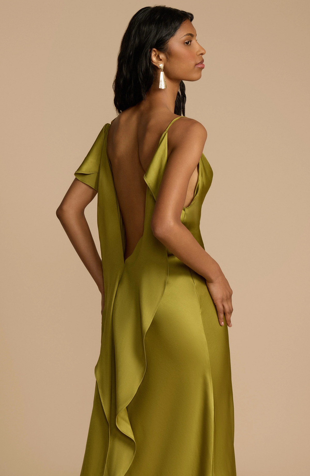 Satin Side High Slit Maxi Dress - Seldom Seen Styles