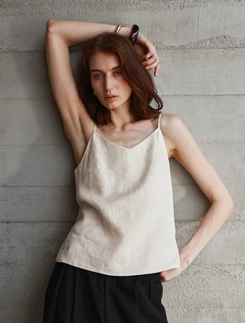 Women’s Linen V-Neck Camisole Top