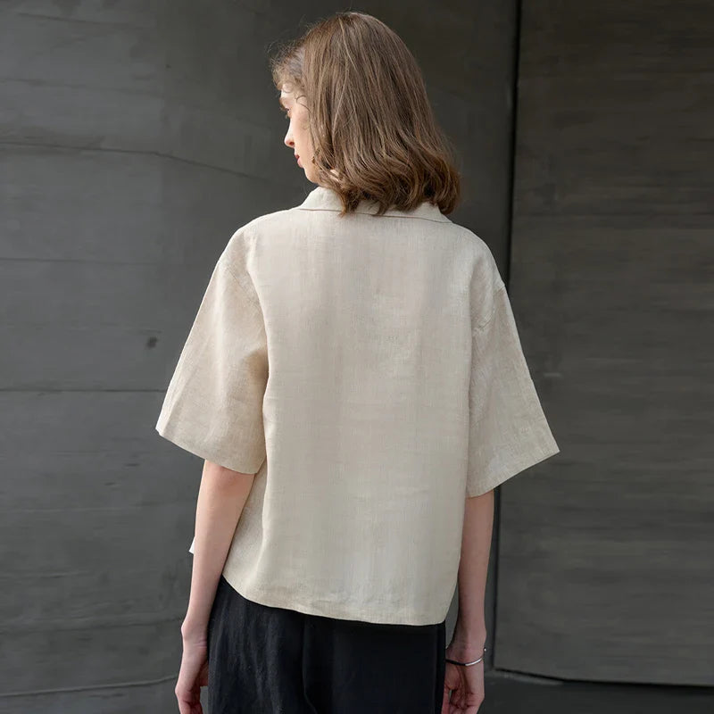 The Easy Linen Polo Top