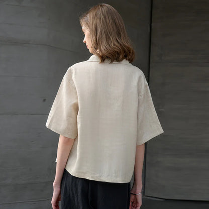 The Easy Linen Polo Top