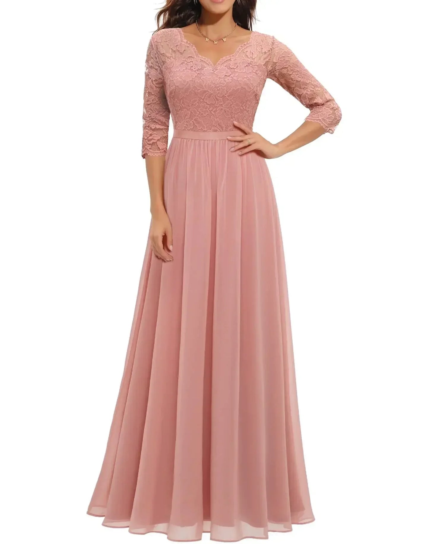 Diane™ | Women’s Elegant Lace Long Dress - Seldom Seen Styles