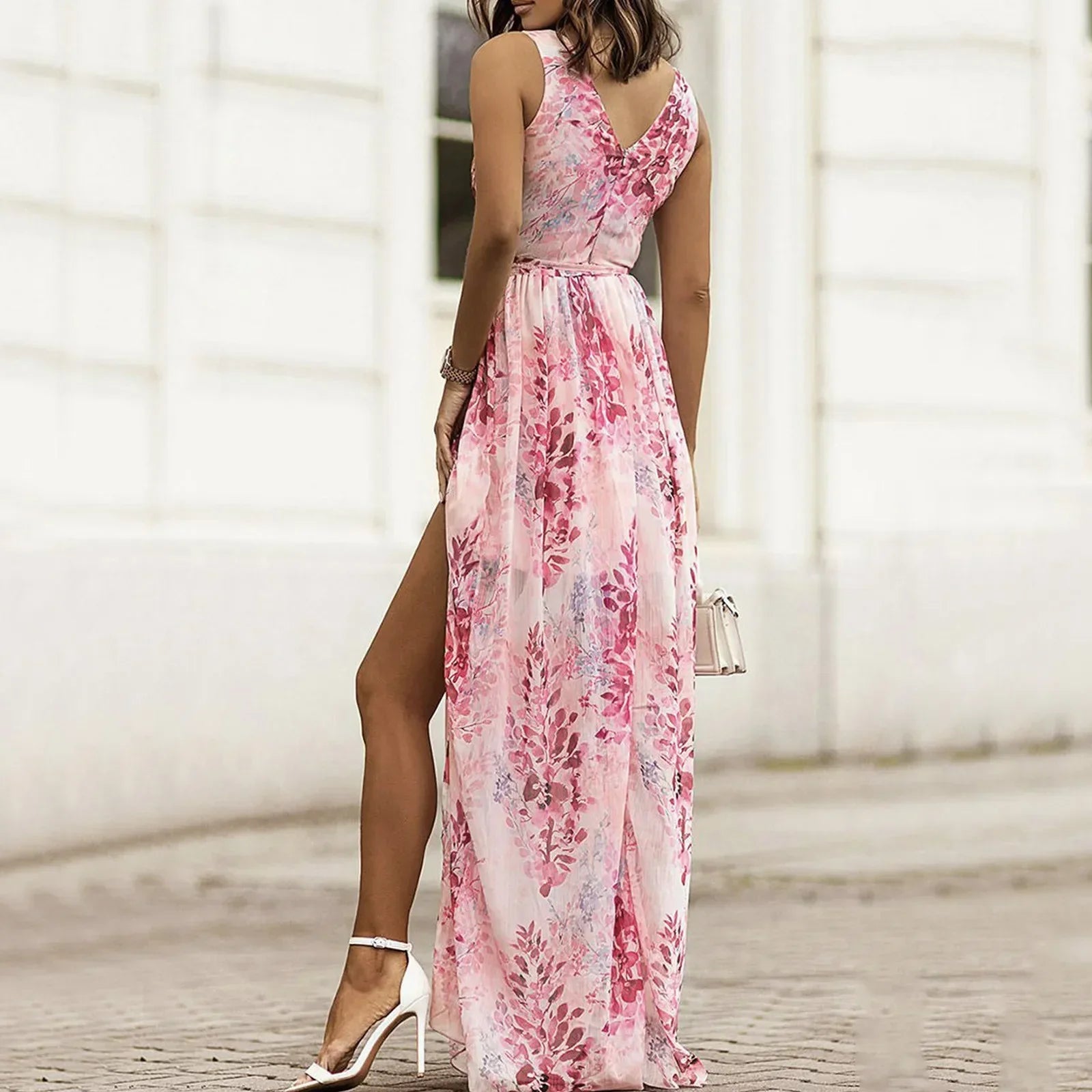 Women's Modern Bloom Slit Maxi Dress for All Occasion - Seldom Seen Styles