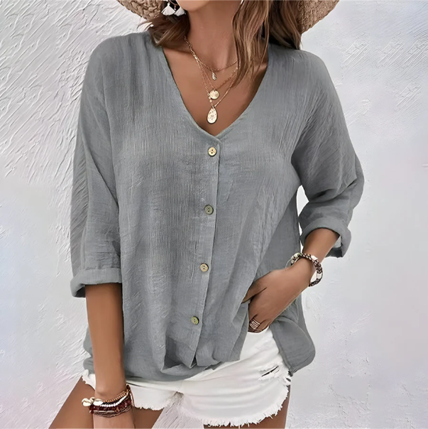 Marcia™ | Relaxed Button-Up Blouse - Seldom Seen Styles
