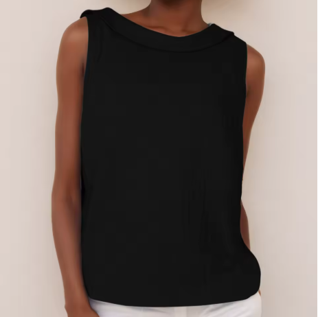Maria™ | Sleeveless Roll Collar Top - Seldom Seen Styles