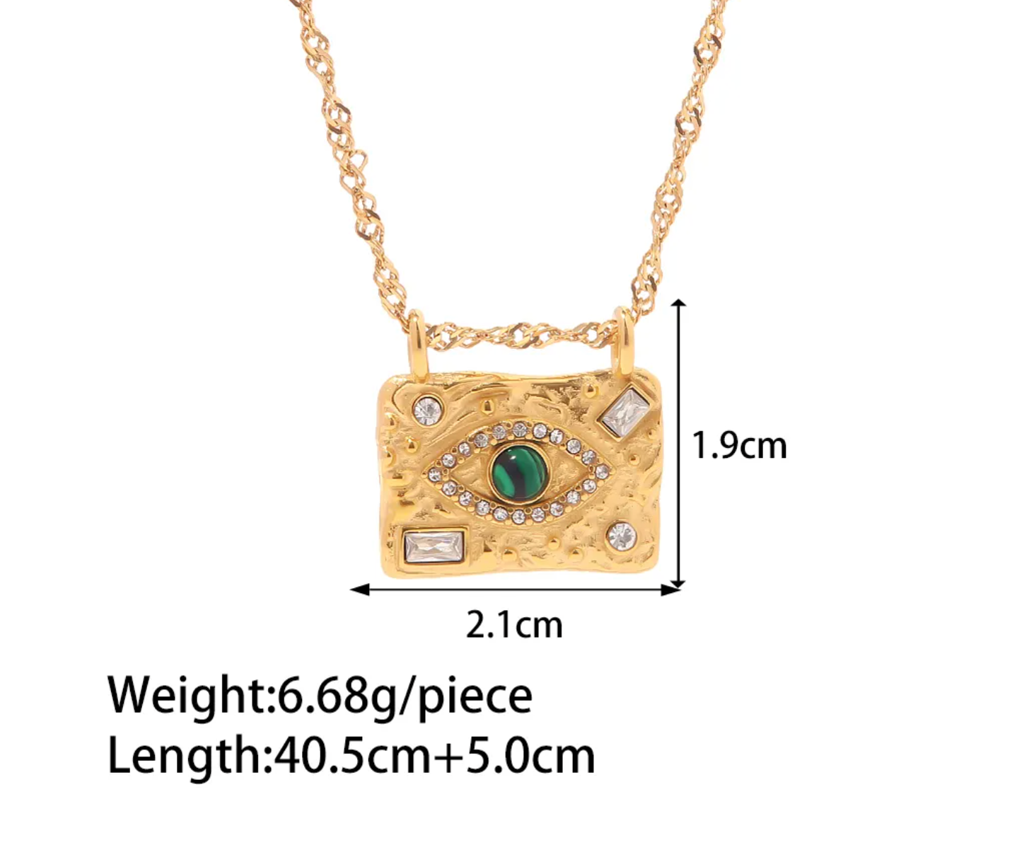 FARAH 18K GOLD PLATED EVIL EYE NECKLACE - Seldom Seen Styles