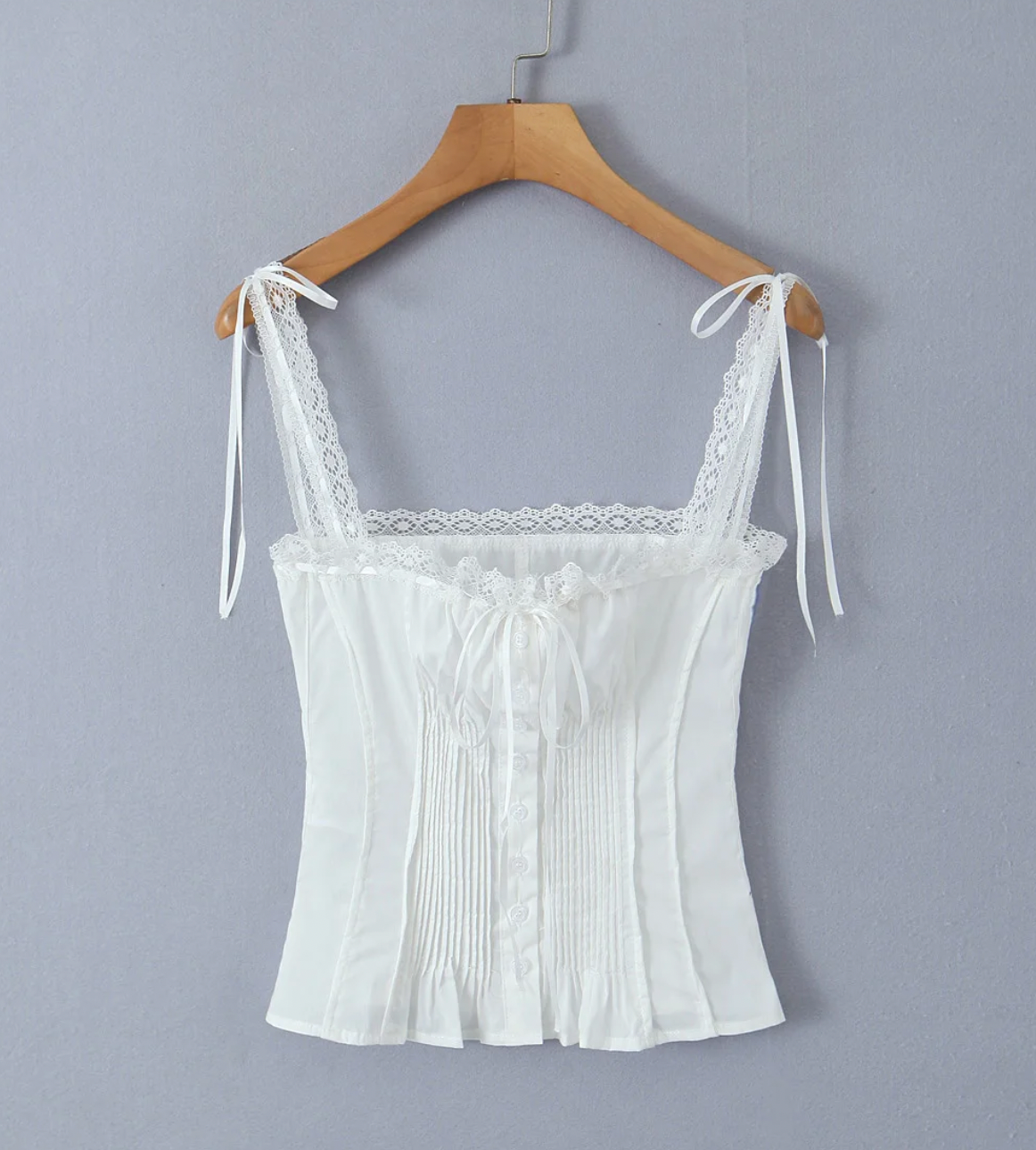 GRACIE COTTON COQUETTE TOP - Seldom Seen Styles