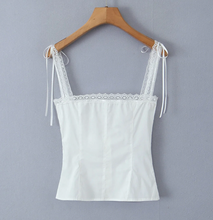 GRACIE BAUMWOLL-KOKETTEN-TOP