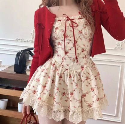 ROBE RÉTRO RITA AVEC BORDURE EN DENTELLE