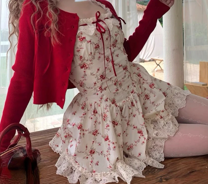 ROBE RÉTRO RITA AVEC BORDURE EN DENTELLE