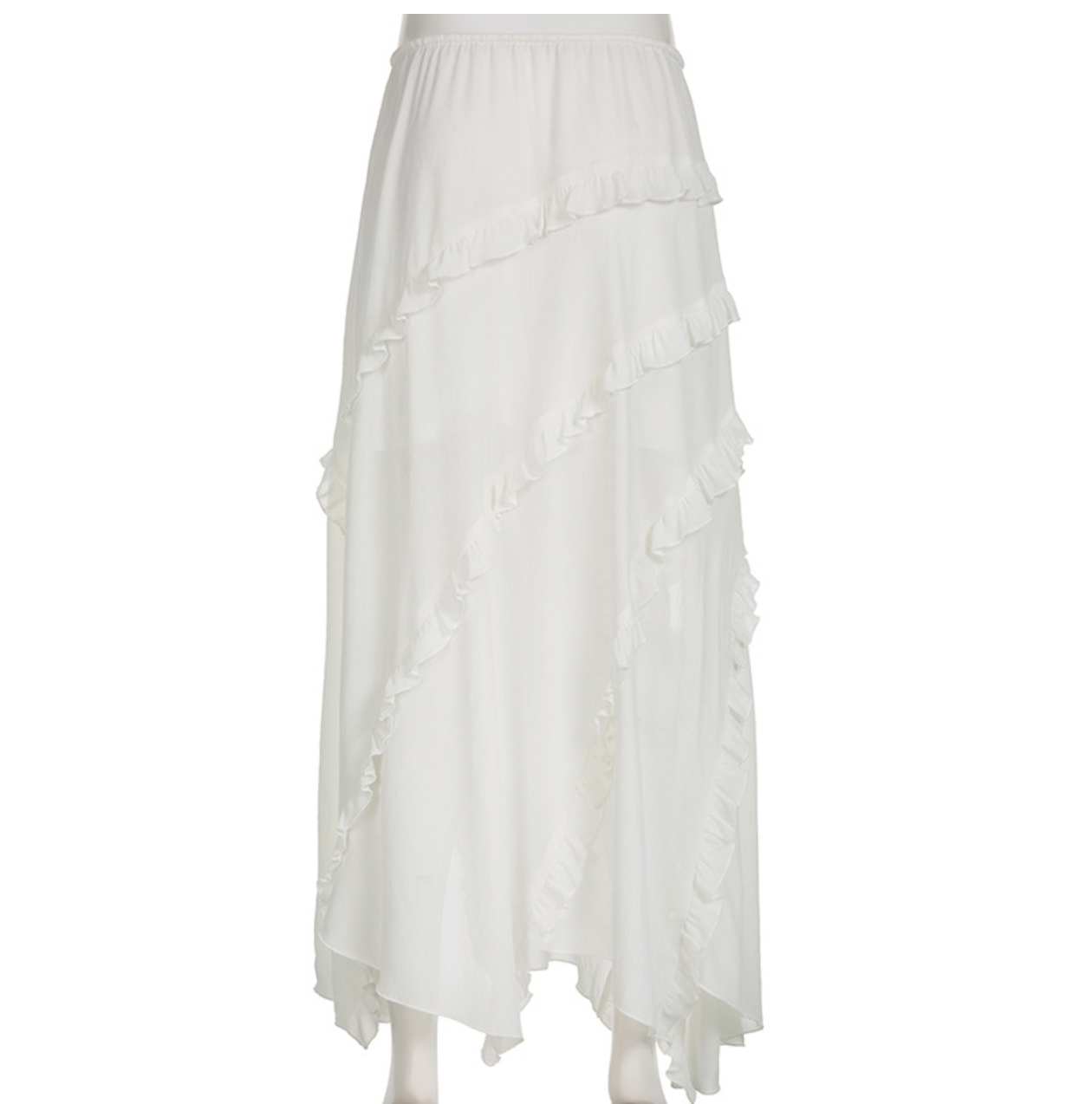 SUNNY RUFFLE MAXI SKIRT - Seldom Seen Styles