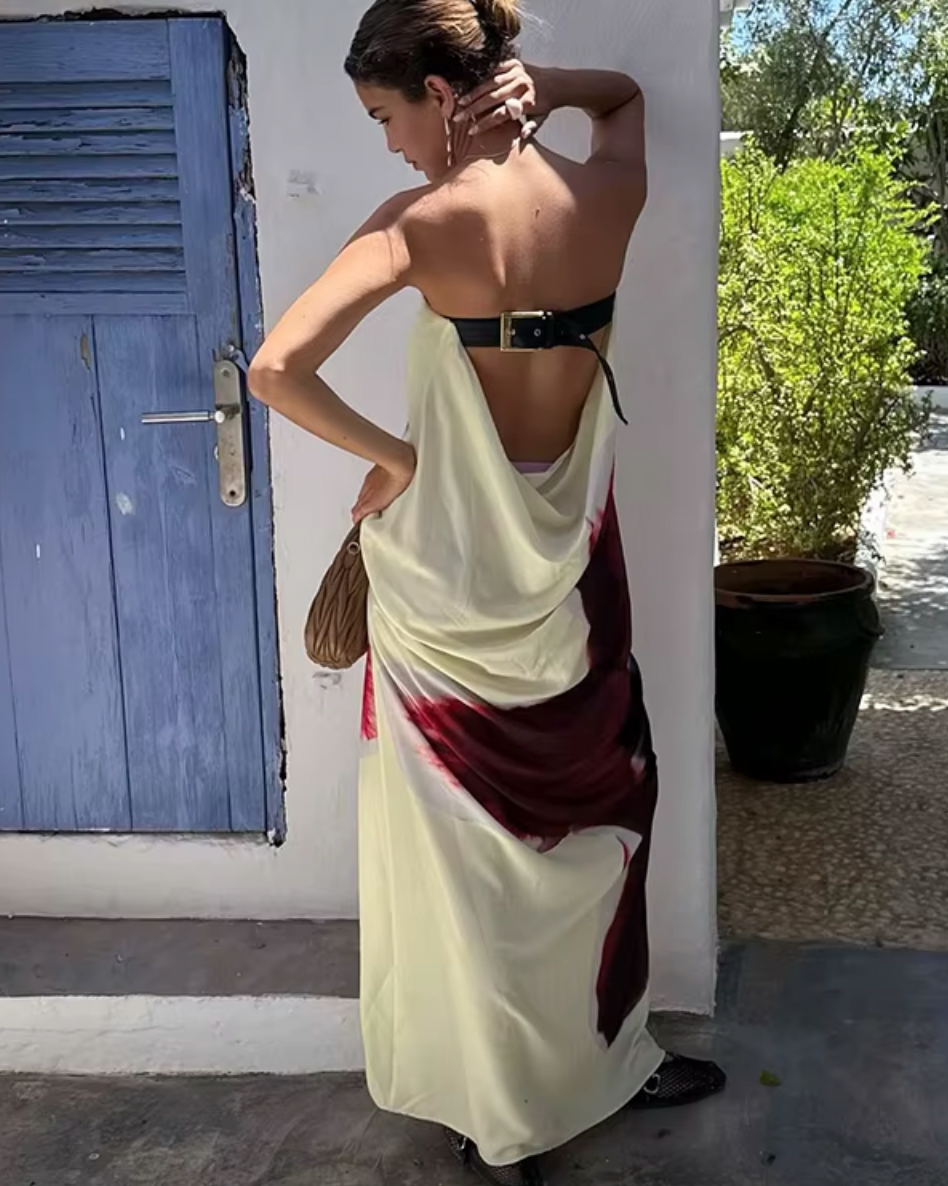 LUIGI STRAPLESS MAXI FLORAL DRESS - Seldom Seen Styles