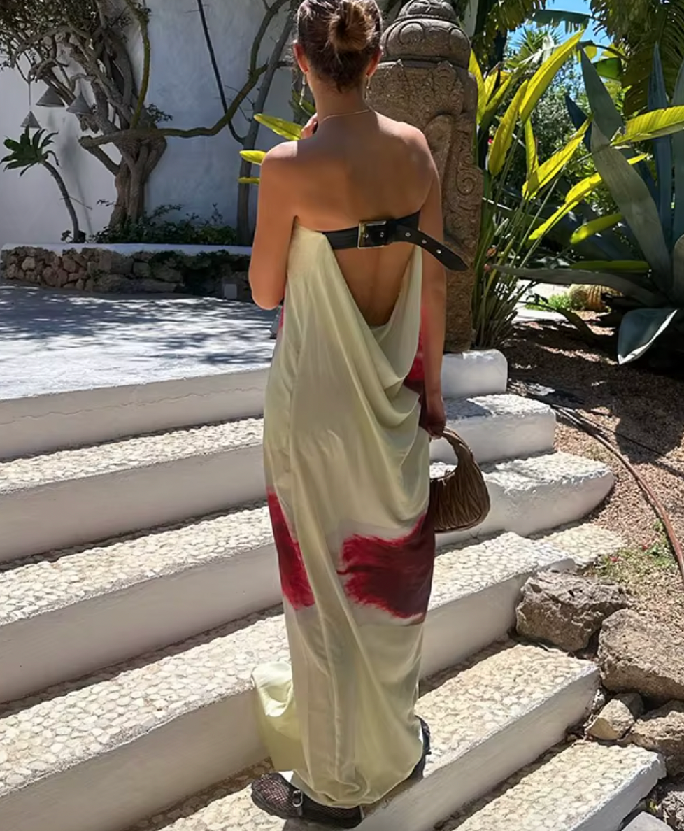 LUIGI STRAPLESS MAXI FLORAL DRESS - Seldom Seen Styles