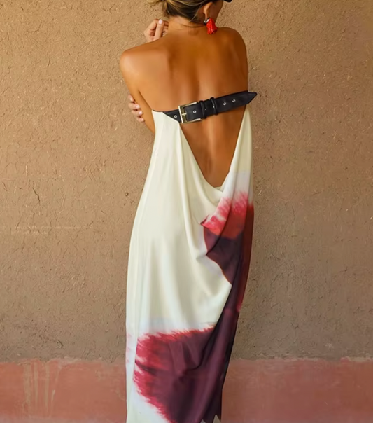 LUIGI STRAPLESS MAXI FLORAL DRESS - Seldom Seen Styles