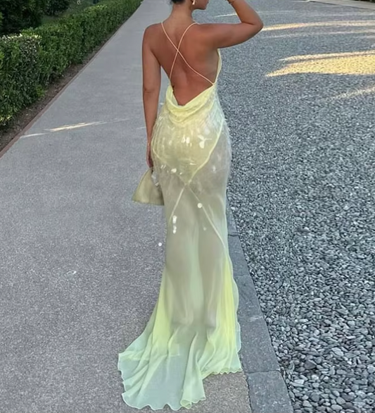 JANA SHEER SEQUIN V NECK DRESS - Seldom Seen Styles