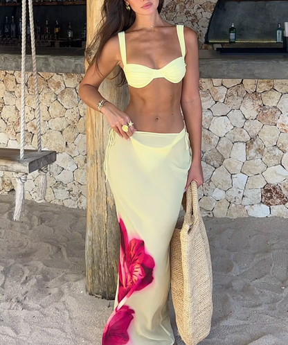 KATIE 3-teiliges Bikini-Set mit Überwurfrock