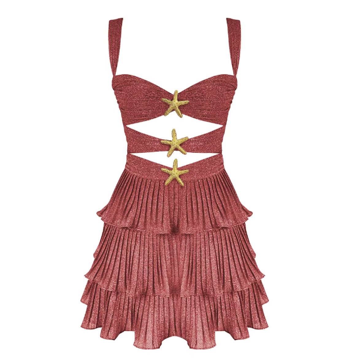 PENNY STARFISH CUTOUT PLEATED DRESS - Seldom Seen Styles