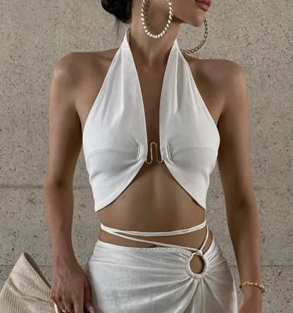 Haut court dos nu Lee