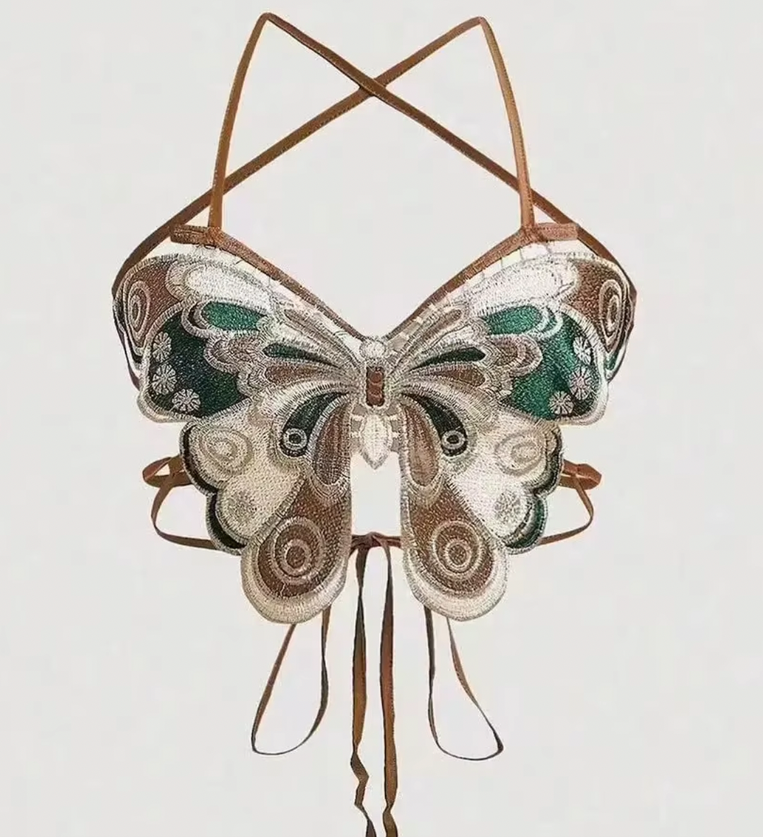 LIANE BUTTERFLY OPEN BACK Y2K TOP - Seldom Seen Styles