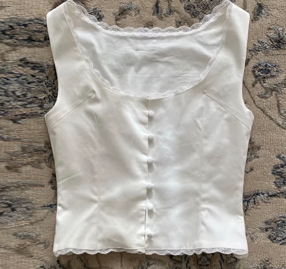 JANICE SOMMER-POPELINE-KNOPFTOP