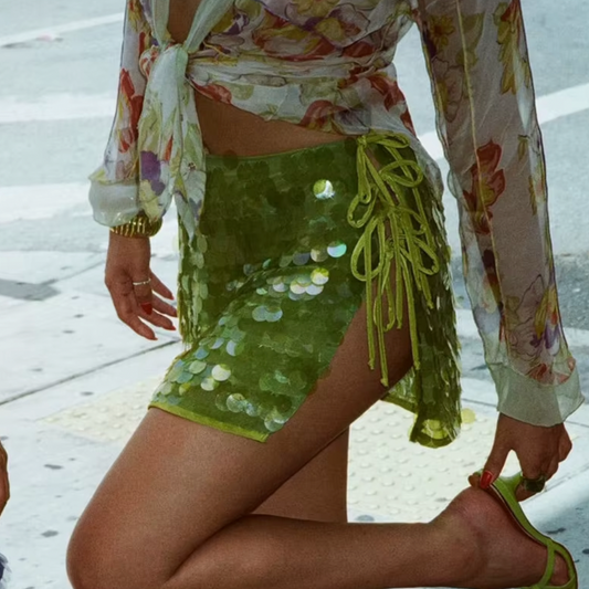 RIRI SEQUIN MINI SKIRT - Seldom Seen Styles