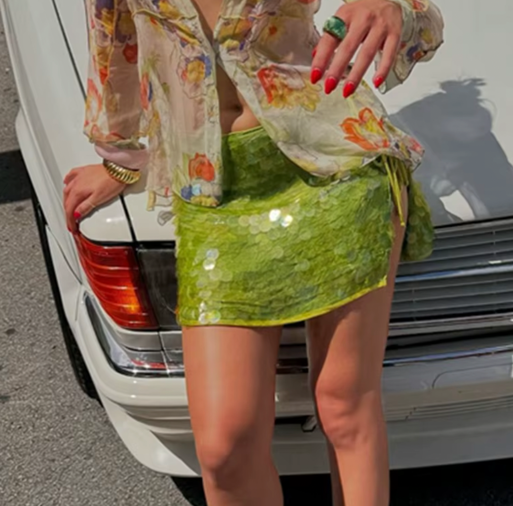 RIRI SEQUIN MINI SKIRT - Seldom Seen Styles