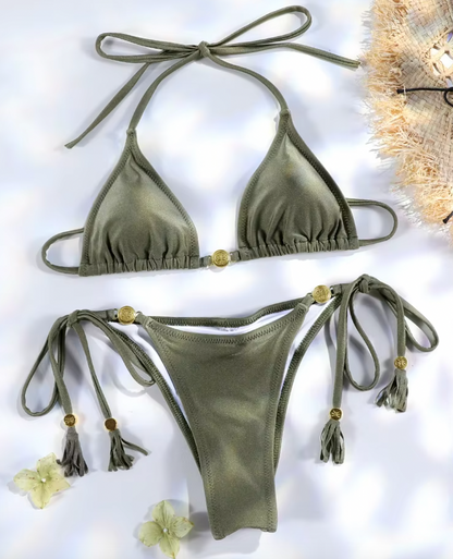 ENSEMBLE DE BIKINI LEXI STRING OLIVE
