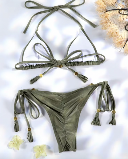 ENSEMBLE DE BIKINI LEXI STRING OLIVE