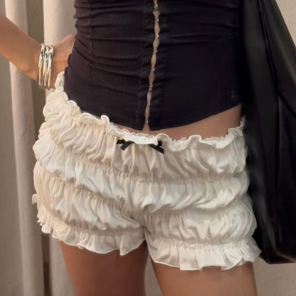 SHORT À VOLANTS SMOCKÉS ELLE