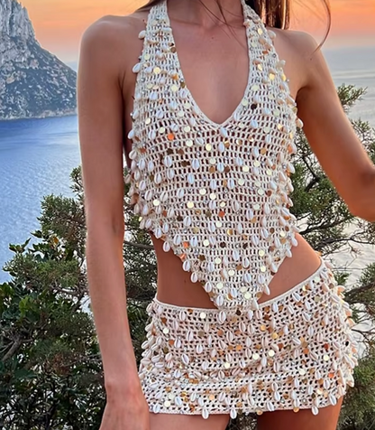 JUPE COQUILLAGE AU CROCHET LIOR