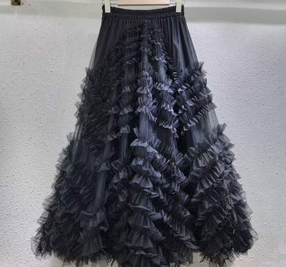 LORI RUFFLE MAXI SKIRT