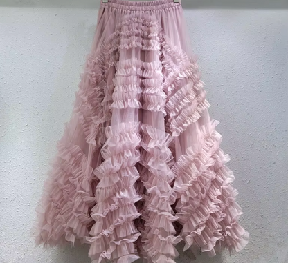 LORI RUFFLE MAXI SKIRT