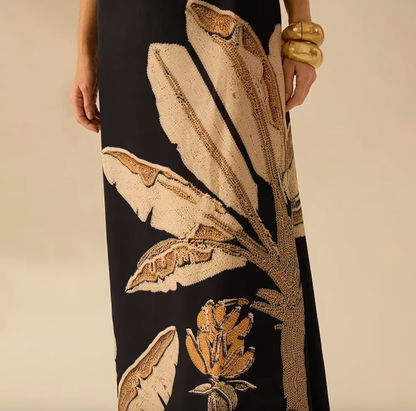 MARIA BLACK MAXI FLORAL DRESS