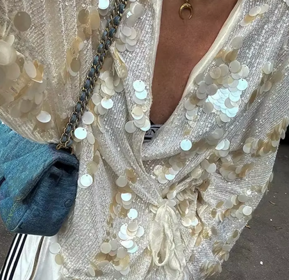 CARDIGAN À PAILLETTES LYRA