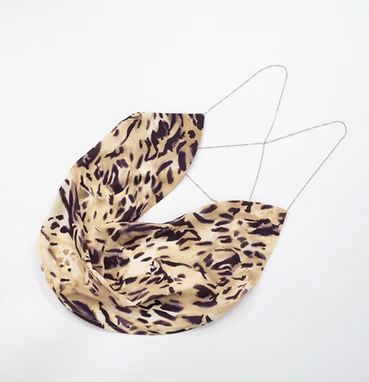 JAYLIN – Oberteil mit Wasserfallausschnitt und Kette